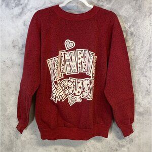 Vintage Minnie Mouse Sweatshirt Womens XL Disney 90s Red USA J3